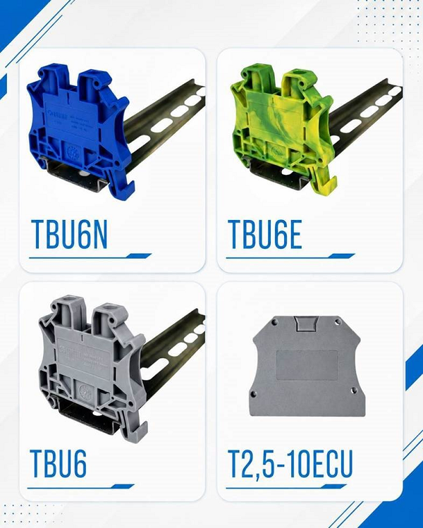 Клеммы TBU6N TBU6E TBU6 T2,5-10ECU Клеммы TBU6N TBU6E TBU6 T2,5-10ECU