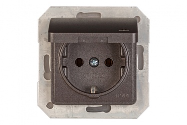 4779101117301 Розетка с заземлением, IP44,  без рамки RP16-003-02/SLan, упак (10 шт)