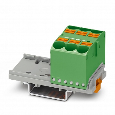 1082407 Распределительный блок PTFIX 6X10/S-NS35 GN, упак (10 шт) 1082407 Распределительный блок PTFIX 6X10/S-NS35 GN, упак (10 шт)