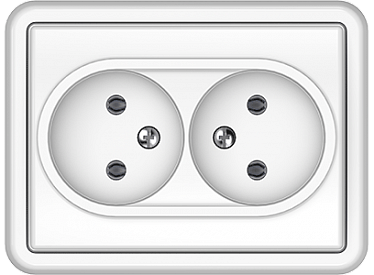 4779101110050 Розетка RP16-020/STww, упак (10 шт)