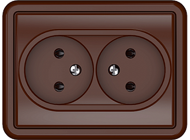 4779101113051 Розетка RP16-020/STbr, упак (8 шт)