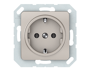 4779101116045 Розетка с заземлением, без рамки RP16-002-02/SLch, упак (10 шт)