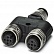 1527618 Y-разветвитель SAC-3P-M12Y/2XM12FS B PE S21BK
