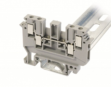 TB4D  Клемма винтовая проходная 4 контакта, 4 мм2, серая, упак (33 шт)