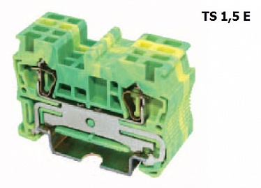 TS1,5E Клемма пружинная проходная 2 контакта 1,5 мм2, заземляющая, упак (60 шт) TS1,5E Клемма пружинная проходная 2 контакта 1,5 мм2, заземляющая, упак (60 шт)