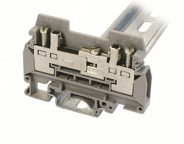 TB6T  Клемма винтовая измерительная с ползунковым размыкателем 6 мм2, серая, упак (30 шт)