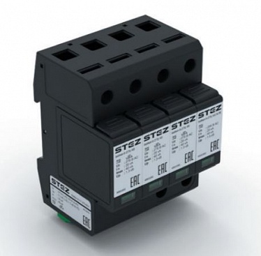 40021002 УЗИП класса 2, 3 фазы, PEN АвИмп-II-3.0-385VF/80-С