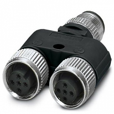 1560086 Y-разветвитель SAC-5P-M12Y/2XM12FS VP BK 1560086 Y-разветвитель SAC-5P-M12Y/2XM12FS VP BK