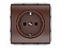 4779101113044 Розетка RP16-002-02/STbr, упак (10 шт)