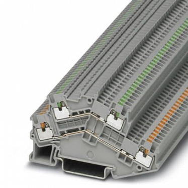 3214666 Клеммник двухуровневый PTTBS 1,5/S/U-OG/O-GN, упак (50 шт) 3214666 Клеммник двухуровневый PTTBS 1,5/S/U-OG/O-GN, упак (50 шт)