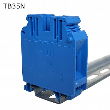 TB35N  Клемма винтовая проходная 2 контакта 35 мм2, синяя, упак (20 шт)