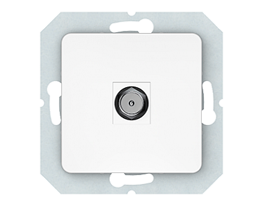 4779101630558 Телевизионная розетка б\р  TVL01-02/SLww, упак (10 шт)