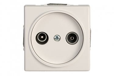 4779101610703 Телевизионная розетка промежуточная б\р, (TV+R)-10DB TVL02-10-02/STww, упак (10 шт)