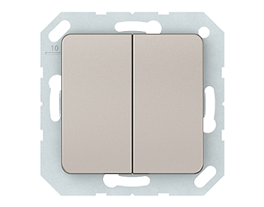 4779101416046 Переключатель , 2-клавишный без рамки P(6+6)10-020-02/SLch, упак (10 шт)