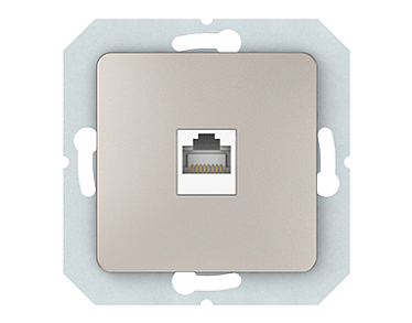 4779101636024 Компьютерная розетка RJ45, 5e кaт., б\р KLRJ45-15e2-02/SLch, упак (10 шт)