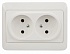 4779101110098 Розетка без заземления, двухместная RP16-020/SLww, упак (8 шт)