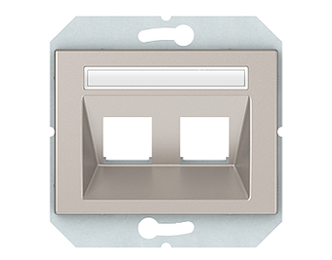4779101706031 Центральная пластинка для 2-местной розетки RJ KLRJ45-2/XPch, упак (30 шт)