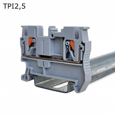 TPI2,5 Клемма push-in проходная 2 контакта 2,5 мм2, серая, упак (60 шт) TPI2,5 Клемма push-in проходная 2 контакта 2,5 мм2, серая, упак (60 шт)