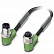 1668739 Кабель датчика/исполнителя SAC-4P-M12MR/1,5-PUR/M12FR