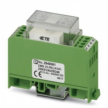 2940061 Модуль реле EMG 22-REL/KSR-230/21/AU/SO46 2940061 Модуль реле EMG 22-REL/KSR-230/21/AU/SO46